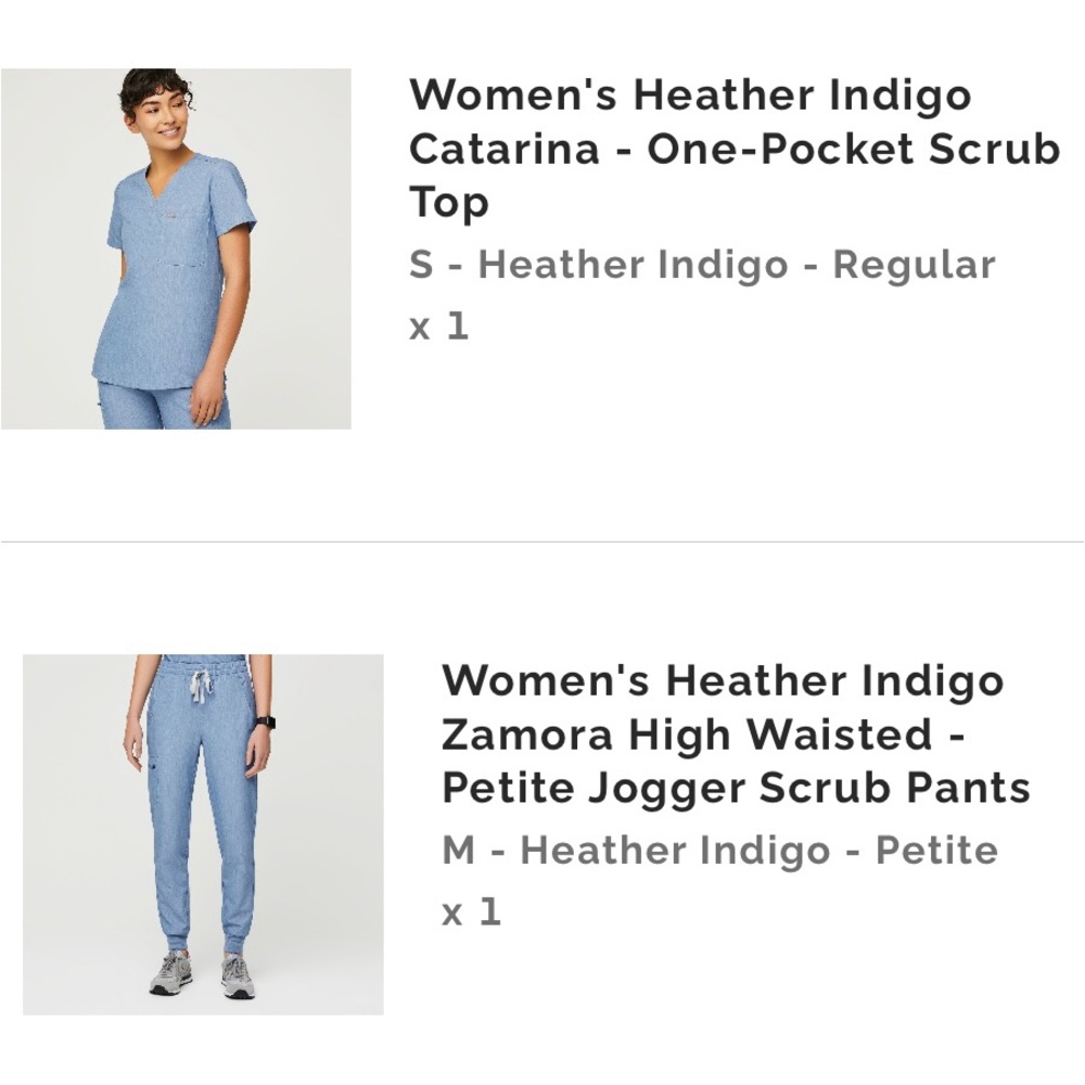 Figs Scrub Set - Heather Indigo